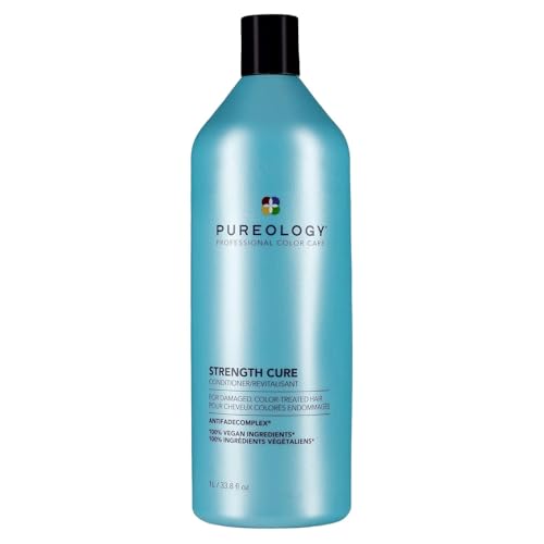 Pureology Strength Cure Conditioner | For Damaged, Color-Treated Hair | Softens & Strengthens Hair | Sulfate Free | Vegan