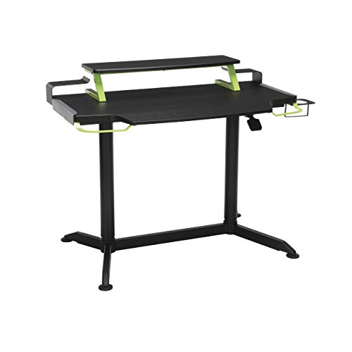 Respawn Rsp-3000 Computer Ergonomic Height Adjustable Gaming Desk, 23.625" D X 42" W X 33.5" - 49.5" H, Green #TOP12