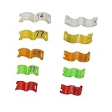 Nummer: 1-100. WCNMB Vogelfußring 100 Teile/los Vogel Clip Ring 2.7mm 3mm 4mm 4,5mm 5mm Kunststoff Fuß Ringe Bunte Vögel Taube Alle Arten von Vogel Fo Bequem und langlebig (Color : Gold, Size : 4.5mm)