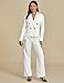 luvamia Blazers for Women Womens Suit Jackets Blazers Woman White Blazer Jacket Dressy Casual Cream White Size Large Size 12 Size 14