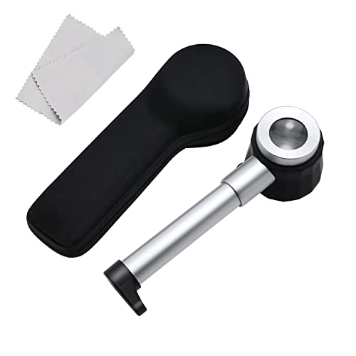 Mexi Handheld 10X Magnifier Loupe Optical Glass Magnifying Glass With Light Scale Magnifying Jewelry Loupe With Measure Scale #TOP1