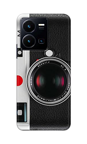 Image of Printed Hard Back Cover Case for Vivo Y35 4G Back Cover (Vintage Camera) -702