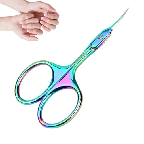 Tijeras de manicura | Herramienta de acero inoxidable para todas las edades - Tijeras de manicura curvas finas | Para adultos y ancianos niñas hogar salón viaje dormitorio