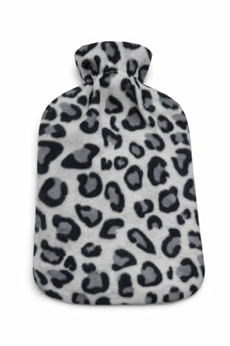 2 Litre Hot Water Bottle with Soft Fleece Cover – Long Lasting Warmth, Leak-Proof, Assorted Designs