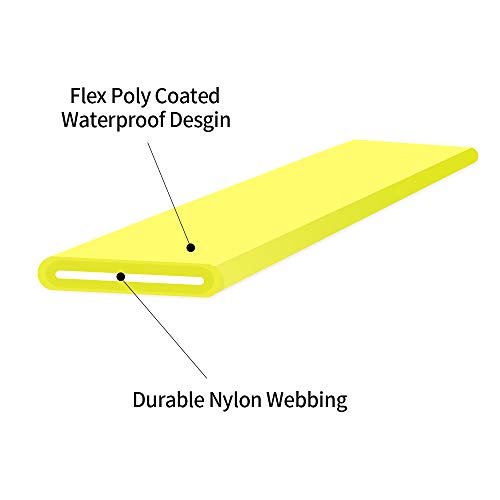 Nimble Waterproof Dog Leash Lead Durable Training Rope Outdoor Long Leash 5Ft 10Ft 13Ft 16Ft 30Ft 50Ft Great For Training, Beach, Yard, Play, Camping (5 Feet, Bright Yellow) #TOP1