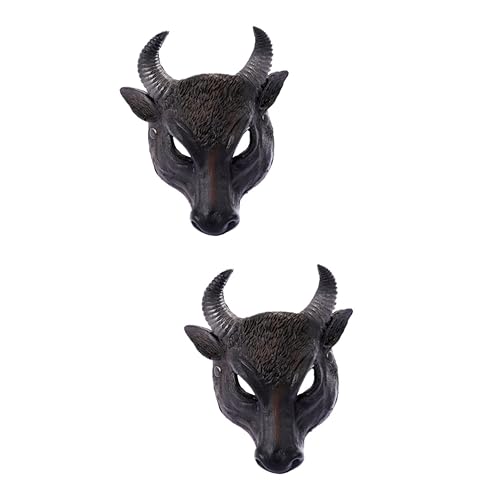 TOYANDONA 2 Pezzi Maschere Di Costume Maschera Di Ballo Maschera Di Travestimento Maschera Di Corno Di Halloween Corno Travestimento Maschera Di Animale Spaventoso Halloween Travestimento