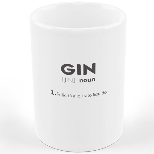 AL PRODUCTION Tazza Mug GIN DESCRIZIONE DIVERTENTE - Tazza regalo di compleanno - Divertente - Humor