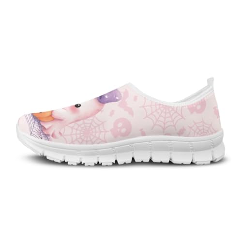 Image of Floral Sneakers for Women Colorful Art Shoes for Women Slip On Casual Work Shoes