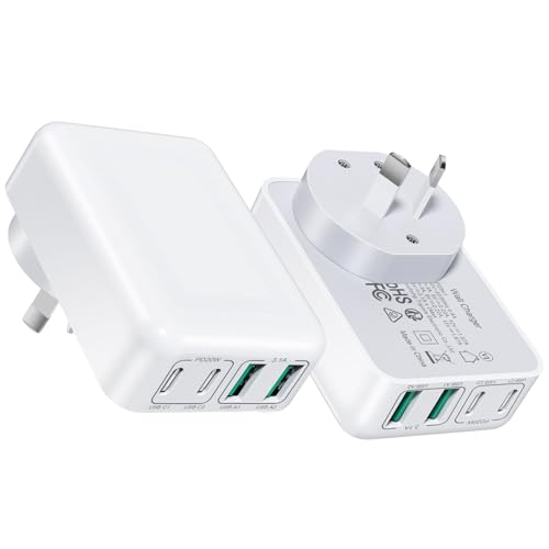 USBC Wall Charger,2-Pack 40W USB C Wall Plug with PD+QC Fasting Charging Ports,Multiport USB Block Compatible with iPhone 16/15/14, Samsung S22/S21 Ultra,Google Pixel,iPad,Huawei