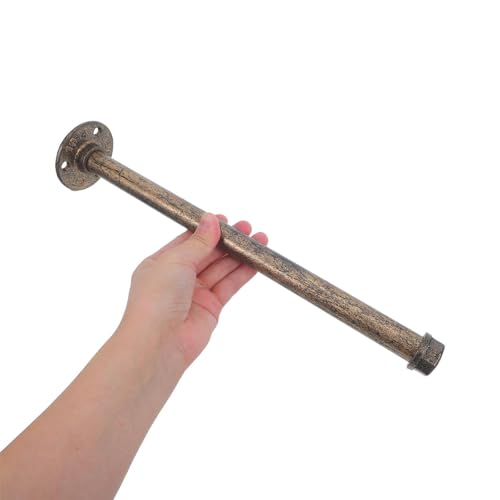 Soporte de pared industrial con función antideslizante y dos barras de hierro dorado 5