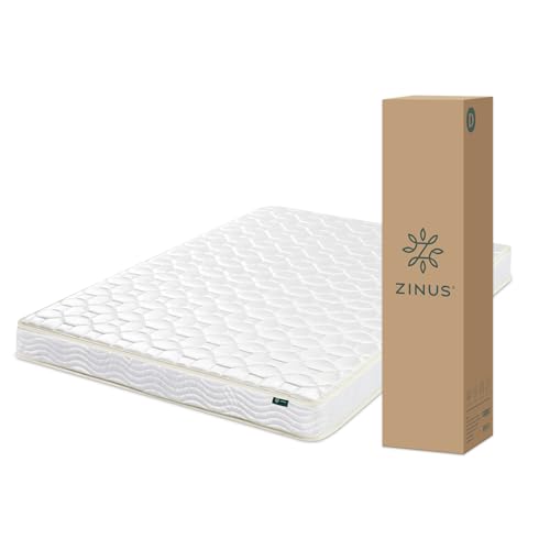 ZINUS TightTop マットレス ボンネルコイル 15cm ホワイト ダブル コイル数325個 寝返り簡単 やや硬め 高耐久 | 圧縮梱包 ベッド ジヌス | BNSMN-6 - Zinus - 商品画像