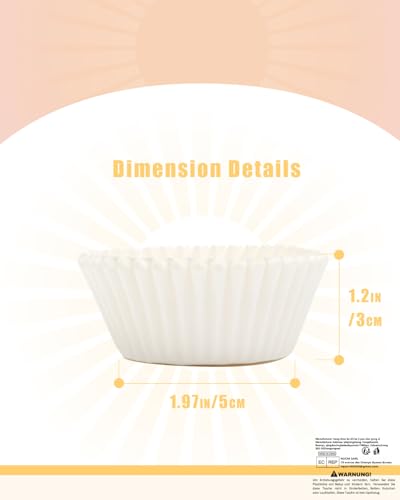 Miniatura 5 de Gcardist 500 Moldes Blancos Para Magdalenas Y Cupcakes, Inodoros, Calidad Alimentaria Tamaño Estándar
