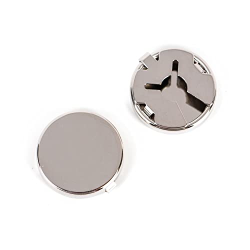 Image of 8Pcs Button Covers for Mens Shirts, Tuxedo Fake Studs | Fits regular dress shirts, button cover cufflinks, brass metal, sleek polished finish, secure clip on, groomsmen accessories