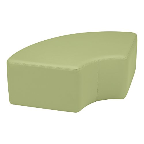 Image of Sprogs 12 inch H Structured Quarter Round Stool -Flexible Modular Collaborative Soft Seating for Office, Home, Lounge and School Classrooms with Durable Frame -Fern Green