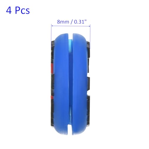 M METERXITY 4 Pack Tennis Vibration Dampener - Round Shock Absorber, Silicone Racket String Damping, Apply to Tennis Racket (8mm, Blue) - Image 3