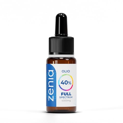 ZENIA Öl 40% - reines Hanföl, lindert Spannungen, verbessert die Schlafqualität, zur Entspannung, Vollspektrum, 100% italienisch, natürlich, 10 ml ZENIA Öl 40% - reines Hanföl, lindert Spannungen, verbessert die Schlafqualität, zur Entspannung, Vollspektrum, 100% italienisch, natürlich, 10 ml
