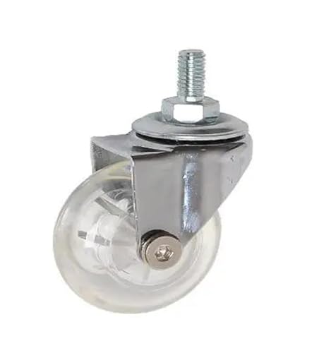 Roulettes en cristal transparent PU 2 pouces pour stopper les rayures sur le parquet