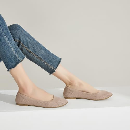Image of BABUDOG Women's Mesh Flats Shoes Pointed-Toe Dress Shoes for Women Black Flats Comfortable Memory Foam Flats