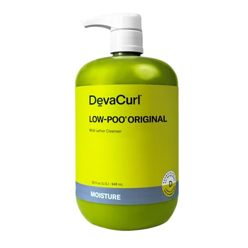 DevaCurl Low-Poo Original Mild Lather Cleanser for Rich Moisture Green Oasis 32 fl. oz.
