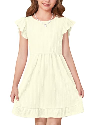Robe d'automne à volants et poignets élastiques pour fille active