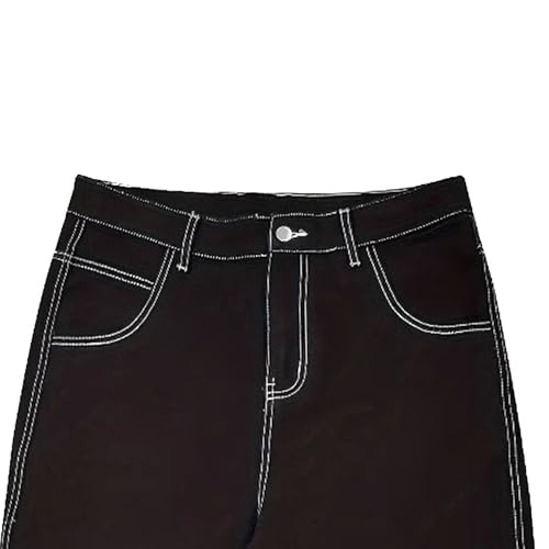 Black Baggy Jeans Men Denim Cargo Pants Y2k Baggy Jeans Wide Leg Streetwear Oversized Relaxed Fit Jean4