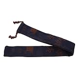 FUNOMOCYA Portable Flute Storage Bag Durable Cotton Linen Protective Pouch with Easy Carry Rope for F Key Bamboo Flute Music Instrument Case