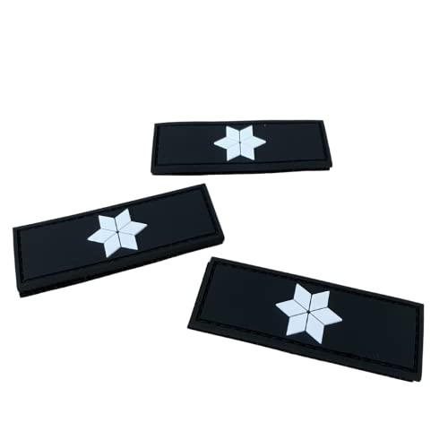 Dienstgrad Polizeikommissar PVC Rubber Patch mit Klett - Kommissar - Polizei