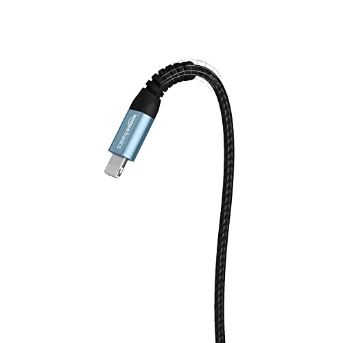 amazon basics Aluminum With Nylon Braided Usb C To Lightning, Mfi Certified Charging Cable (Grey), Black, 1.02M