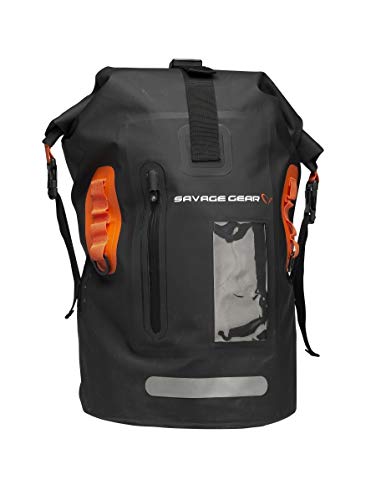 Savage Gear WP Rollup Rucksack - Wasserdichter Angelrucksack mit Roll-up-and-Click-Verschluss, verstellbare Gurte für Bankangler, Wandern, Camping, Outdoor-Abenteuer, wasserdichte Ausrüstung 40L