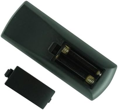 Retounen view kontwòl remote la ak kouvèti pil la retire, ki montre de fant pil vid.