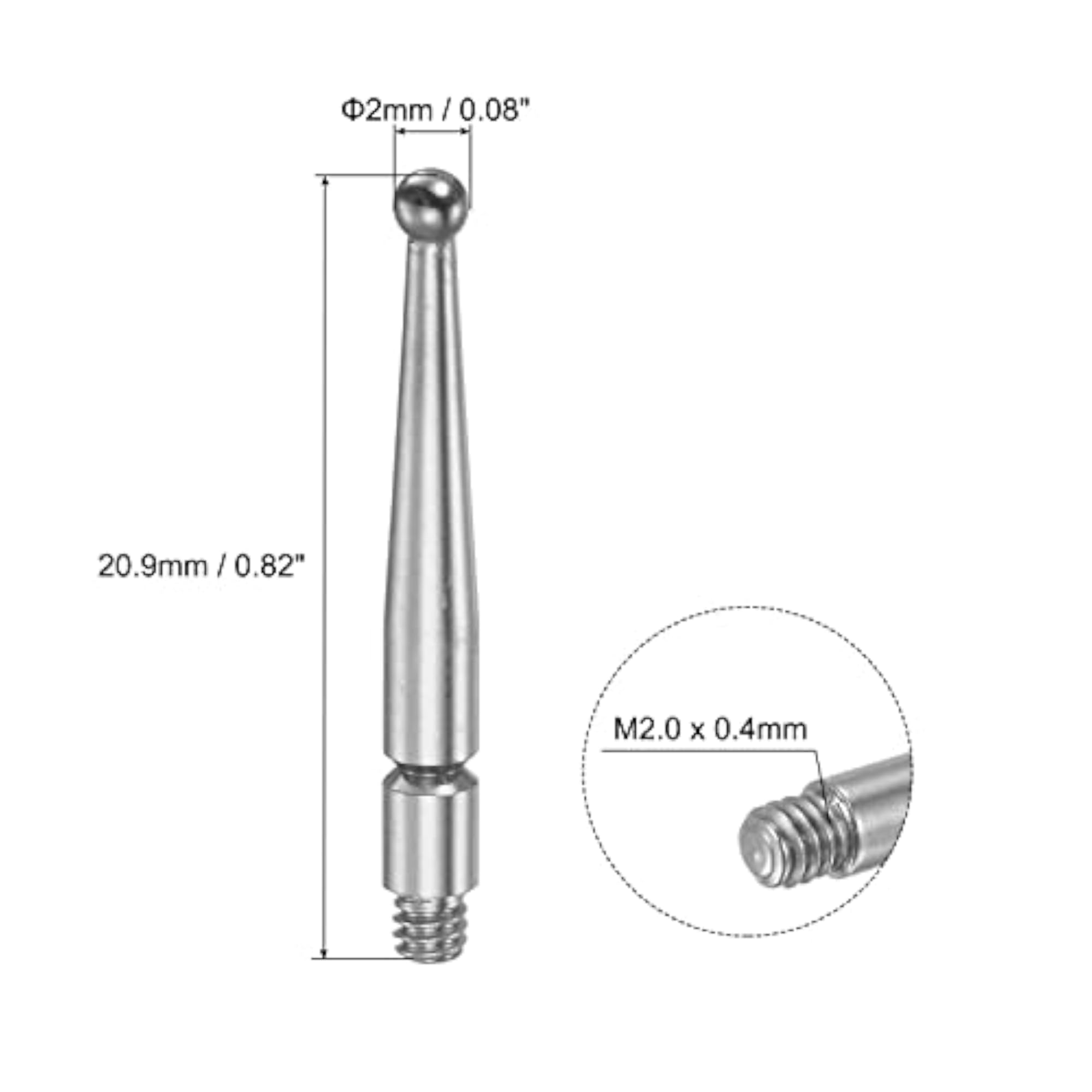 Dial Test Indicator Point, 2mm Diameter