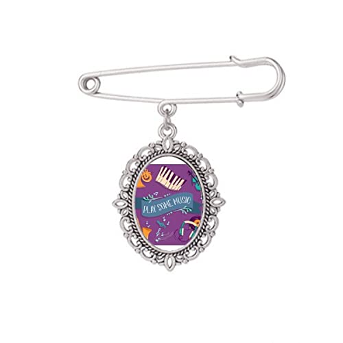 Broche électrique pour casque de musique de piano avec sons taille M pour robe