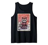 Photo Gallery procione samurai grafica, divertente arte giapponese kawaii raccoon canotta Photo Gallery procione samurai grafica, divertente arte giapponese kawaii raccoon canotta