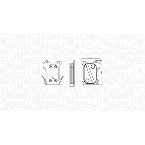 MAGNETI MARELLI 350300000800 Radiateur d'huile Compatible avec OPEL Corsa D 3/5 portes S07 Meriva A X03 Corsa C 3/5 portes X01 Tigra Twintop X04 Agila A H00...