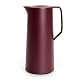 Emsa Motiva Isolierkanne, 1 Liter, Quick-Press-Verschluss, 12h heiß, 24h kalt, Glaskolben, Made in Germany, Nordisches Design, weinrot, N41702