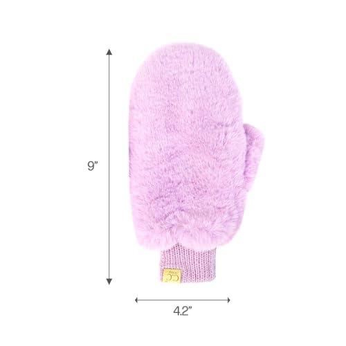 Image of C.C Kids Faux Fur Sherpa Lined Convertible Mittens