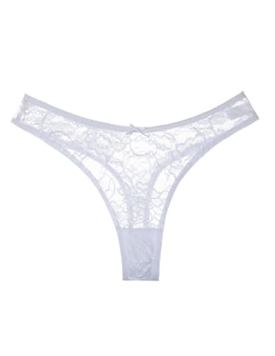 Image of Murimia Sexy Seamless Thongs for Women Lace Underwear Breathable Low Rise T-Back Panties