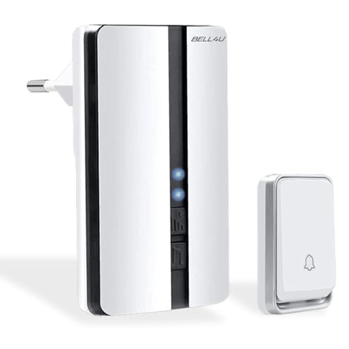 Bell4U Funkklingel, Türklingel batterielose Funk Set, 200m...