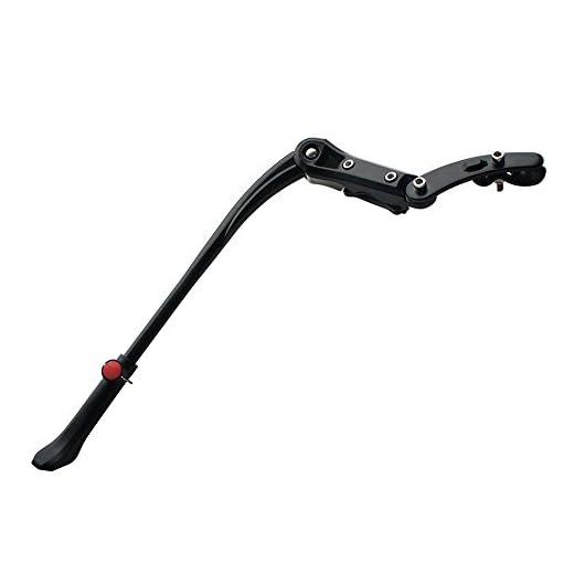 BicycleStore 24"-29" Kickstand for Bike Mountain Road Cycling Kick Stand Adjustable Length 450mm-500mm Aluminium Alloy Non-slip Rear Kickstand Black