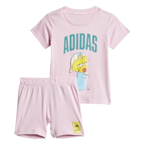 adidas The Simpsons Baby T-Shirt Set, True Pink, True Pink, 2T