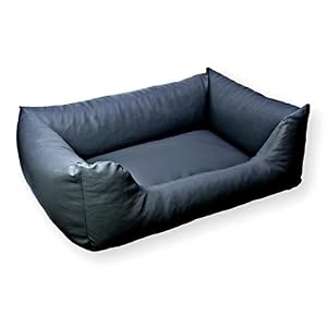 Cuccia per Cani in Ecopelle MARIO 4L Textil: Lettino/Divano Grande (140x110 cm, Grigio Scuro)
 - immagine 7