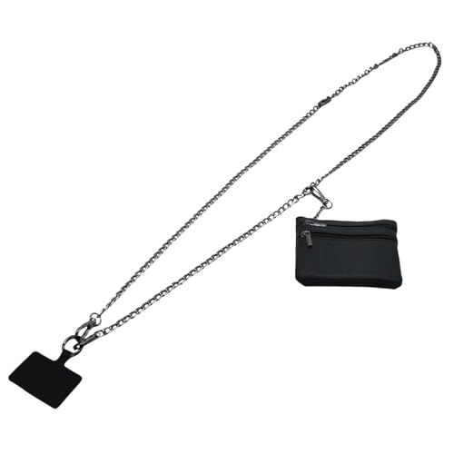 Sangle pour téléphone portefeuille amovible et chaîne dorée robuste