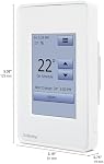 Stelpro Thermostat de sol chauffé , Concerto écran tactile programmable pour radiant électrique chauffage à l'intérieur du sol , 3.5" Affichage des couleurs Classe A GFCI | 120V/208V/240V | Comprend Capteur de plancher , blanc