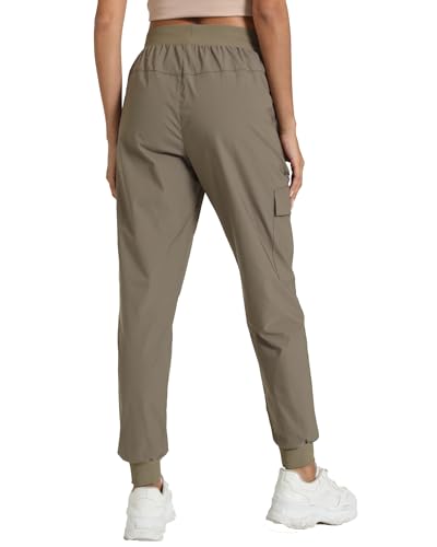 Image of Women's Joggers with Pockets, Hiking Cargo Water Resistant Lightweight Pants for Women Workout Athletic Travel Camping