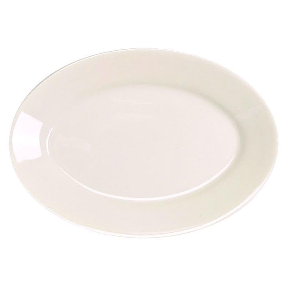 15300 Undecorated RE Oval 9.5 Platter - 24 / CS by Homer Laughlin – Medium, China, White, Pack of 24, Model HL15300