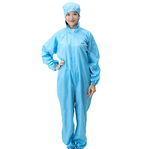 Preisvergleich Produktbild LINKLANK Schutzkleidung Einteilige Schutzkleidung Herstellung antistatischer einteiliger Kleidung staubfrei Arbeitsisolierung Kleidung Reinraum, M