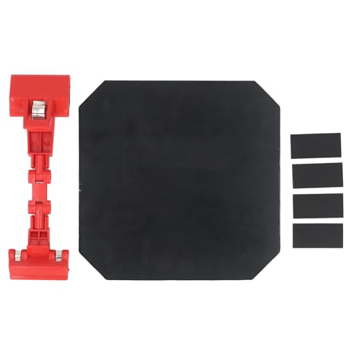 Panel opaco de soldadura Respicefinem, cuadrado de 18cm con soporte rojo, portátil para aplicaciones de soldadura industrial