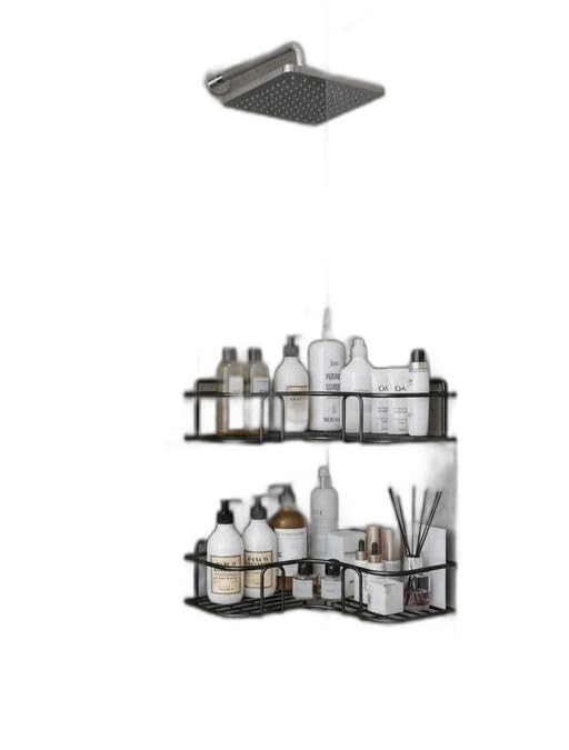 (Pack of 2) Multipurpose Self-Adhesive Kitchen Bathroom Corner Rack and Stands Mounted with Strong Magic Sticker Durable Hook Home Essentials/LCORNER/Bathroom Corner 2PIS|-P928 Product Kitchen 92