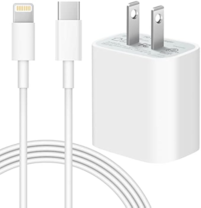 iPhone 14 13 12 11 Fast Charger [Apple MFi Certified] 20W PD USB C Wall Charger with 6FT Lightning Cable Compatible iPhone 13/13 Mini/13 Pro Max/12 Pro Max/12 Mini/11 Pro Max/Xs Max/XR/X/8Plus,iPad