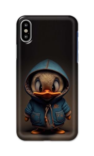 Image of PRINTFIDAA Printed Hard Back Cover Case for Apple iPhone X | iPhone 10 | iPhone Xs | iPhone 10s Back Cover (Animated Duck) -112
